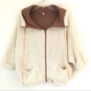 Cherish Sherpa dolman sleeve hooded jacket M